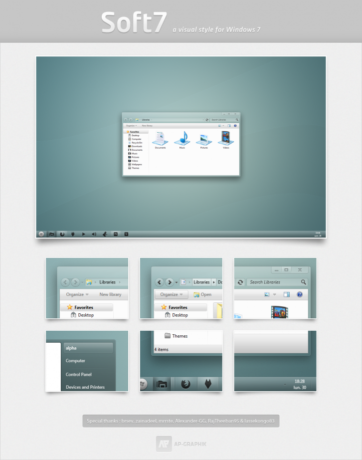 Soft7 2.0 - Темы для Windows 7
