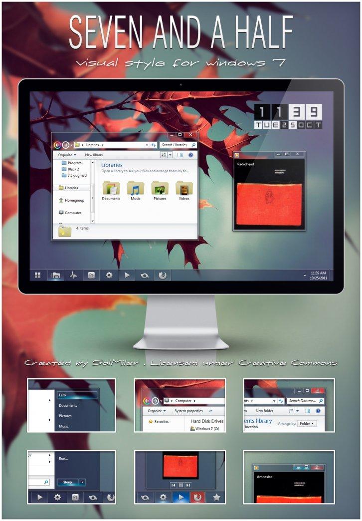 Seven and a Half for Win 7 - Темы для Windows 7