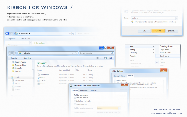 Ribbon VS for win 7 - Темы для Windows 7