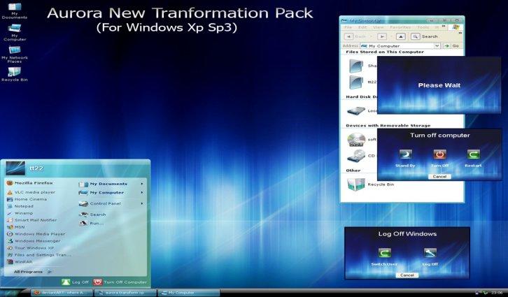 Aurora new transformation pack - Темы для Windows XP