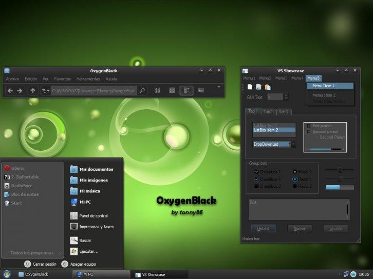 Oxygenblack vs Windows XP - Темы для Windows XP