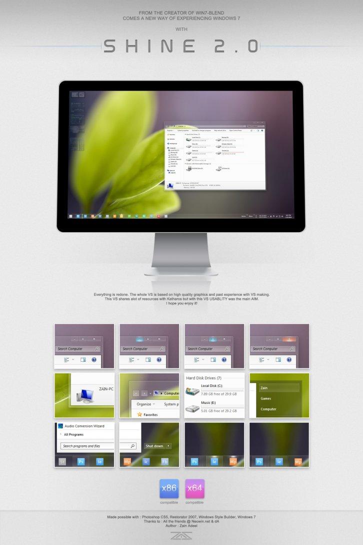 Shine 2 - Темы для Windows 7
