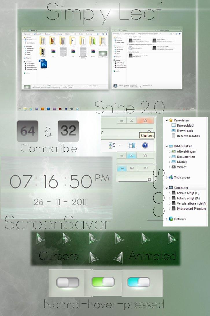 Simply leaf - Темы для Windows 7