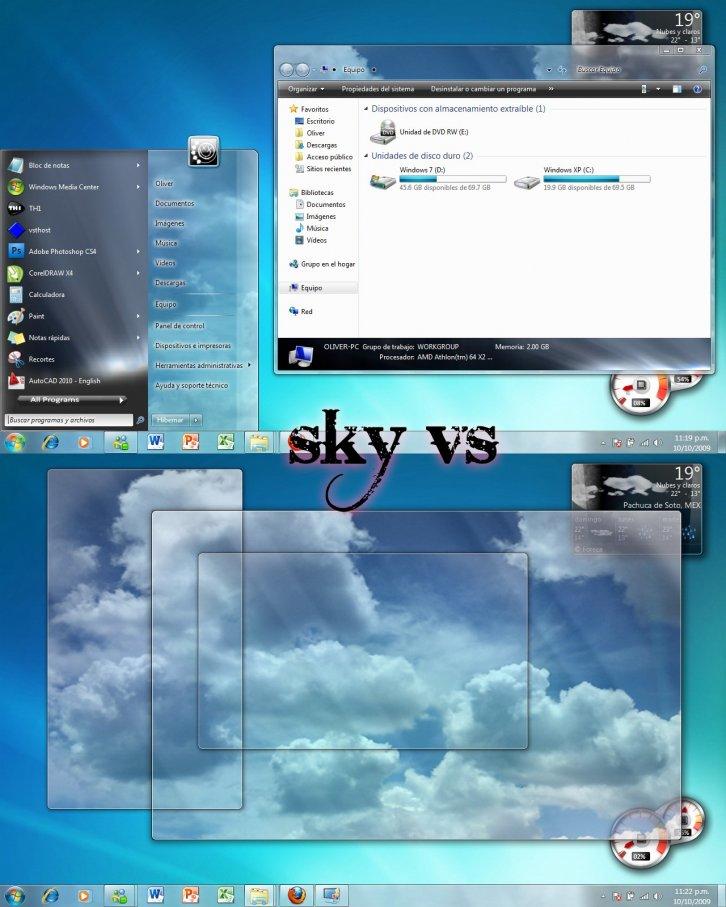 Sky vs - Темы для Windows 7