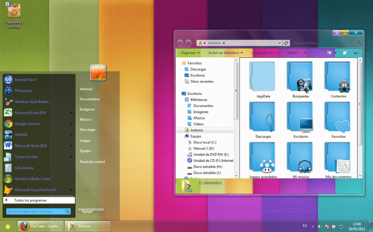 Tema cute colory - Темы для Windows 7