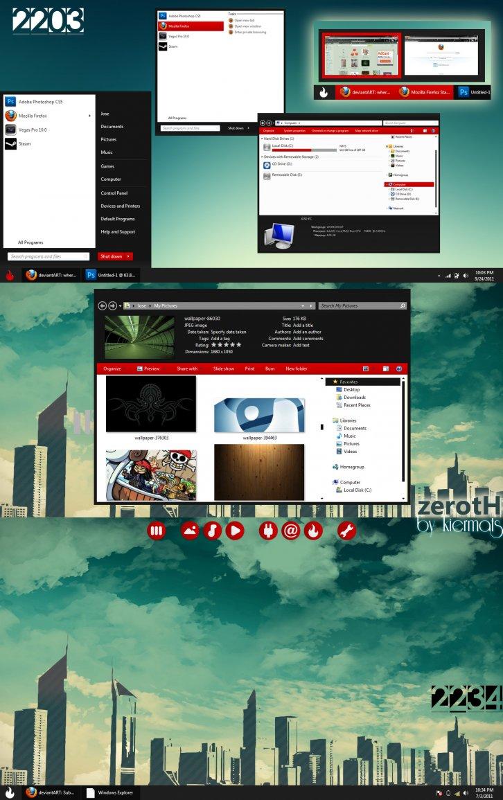 Zeroth by kiermats - Темы для Windows 7
