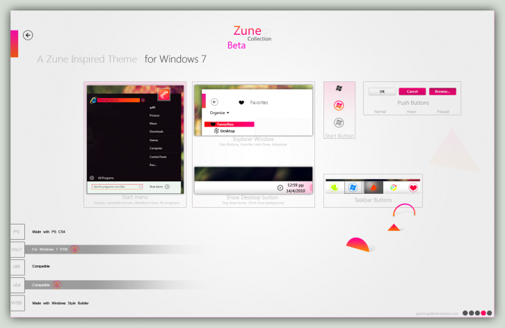 Zune Collection - Темы для Windows 7