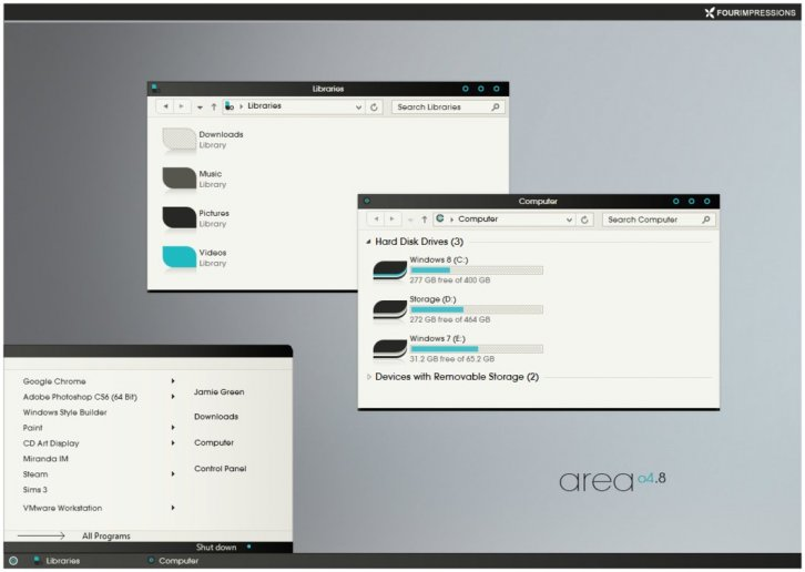 WIN8 Areao 4.8 - Темы для windows 8