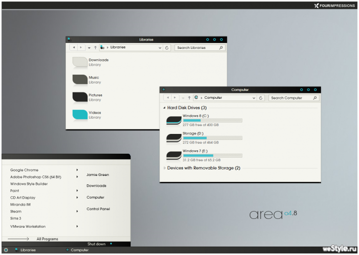 areaowin - Темы для windows 8