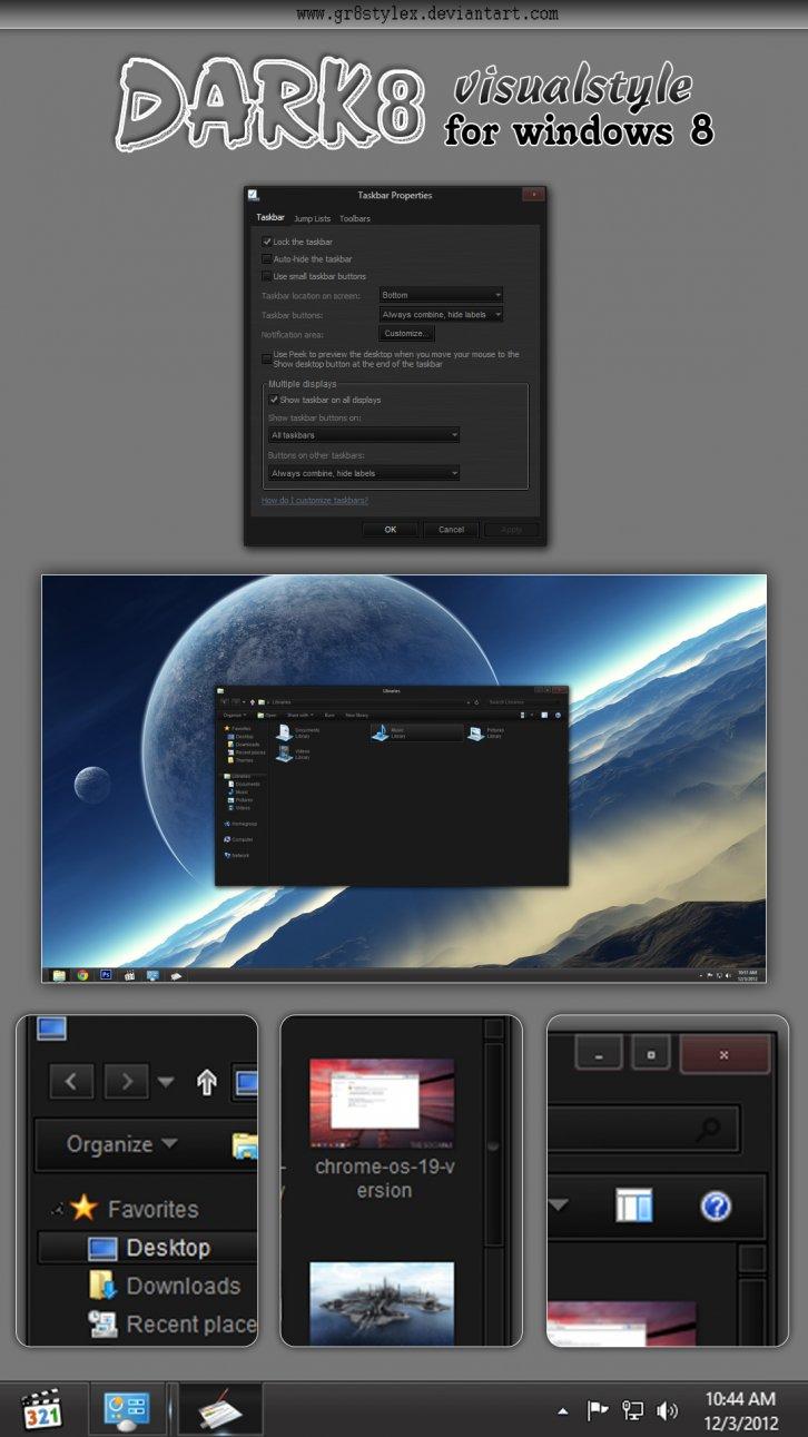 dark8 - Темы для windows 8