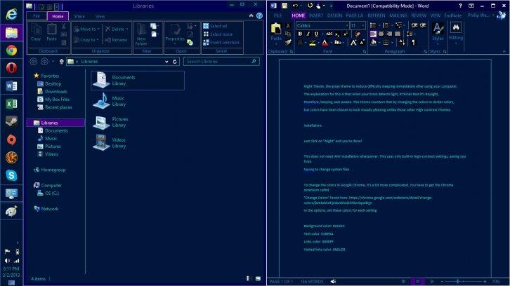 Night Theme - Темы для windows 8