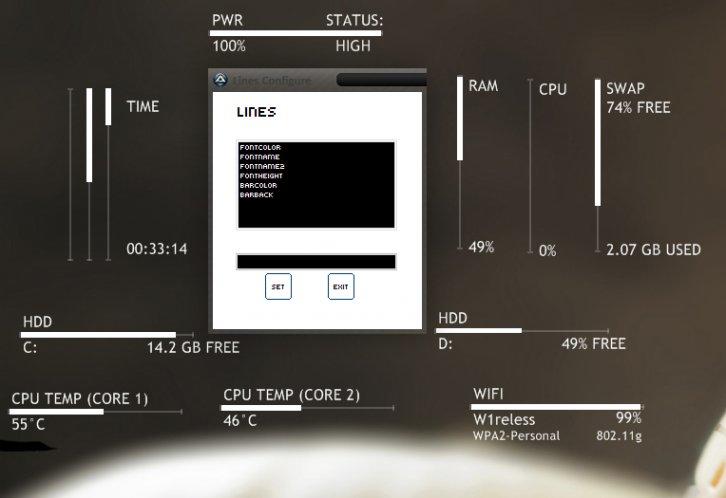 Lines 3 - Rainmeter Скины Темы