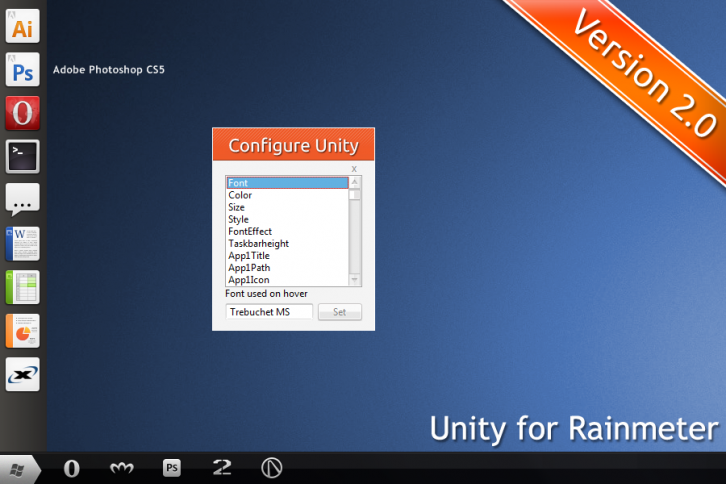 Unity for Rainmeter V2.0 OLD - Rainmeter Скины Темы