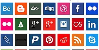 Square Social Media Icons by AKumar