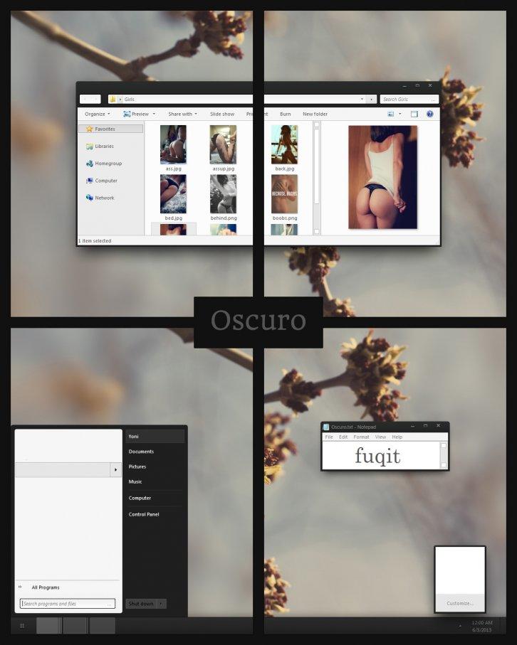 Oscuro - Темы для Windows 7