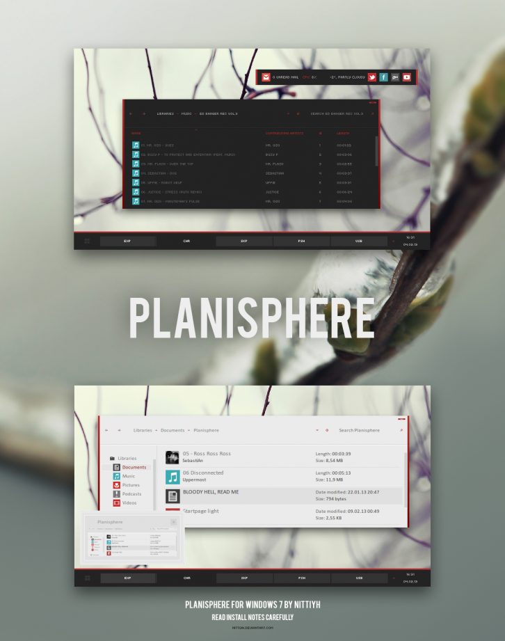 Planisphere - Темы для Windows 7