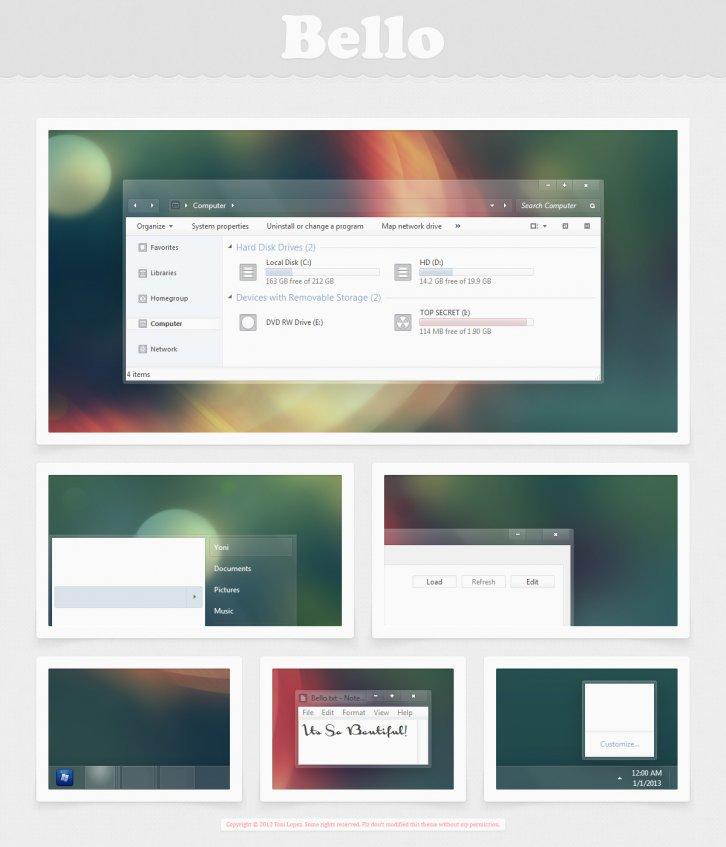 Bello - Темы для Windows 7