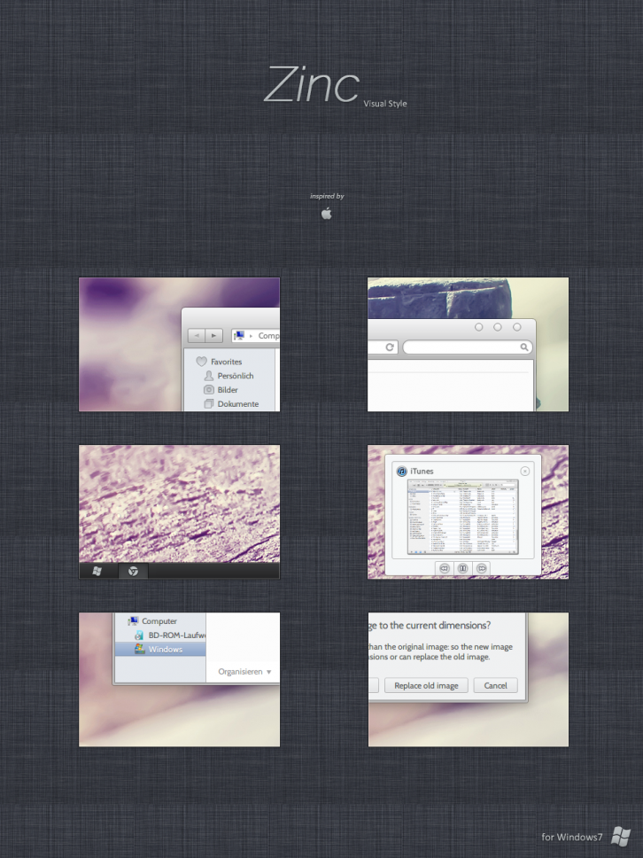 Zinc - Темы для Windows 7