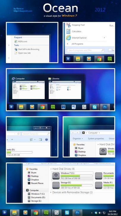 Ocean - Темы для Windows 7