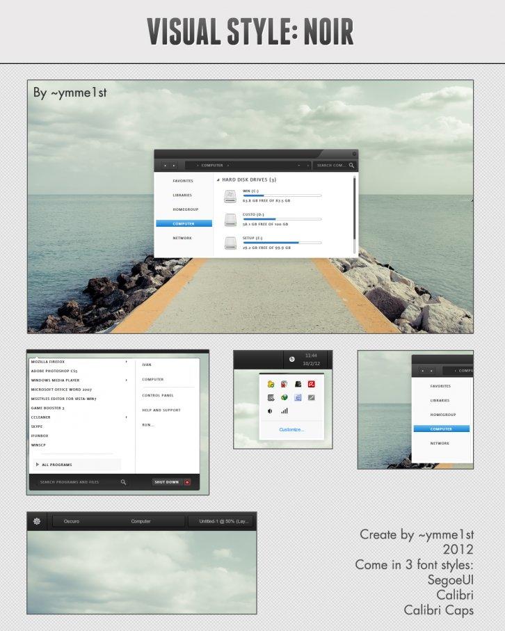 Noir - Темы для Windows 7