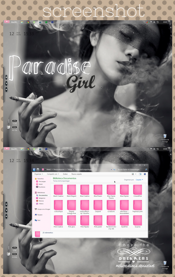 Screenshot Paradise Girl - Темы WindowBlinds