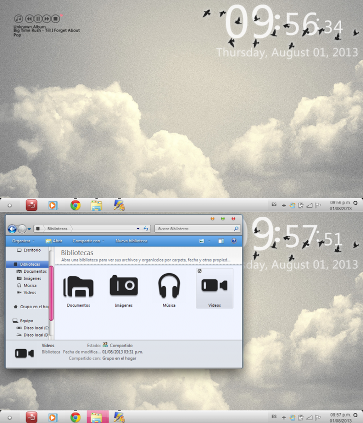 Screenshot Cielo Gris - Темы WindowBlinds