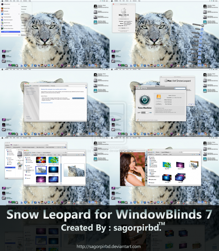 Snow Leopard for WindowBlind 7 - Темы WindowBlinds