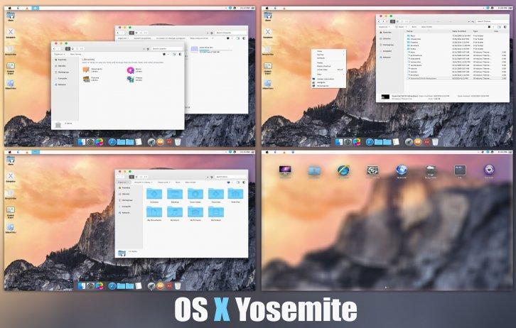 OS X Yosemite SkinPack - Темы для Windows 7
