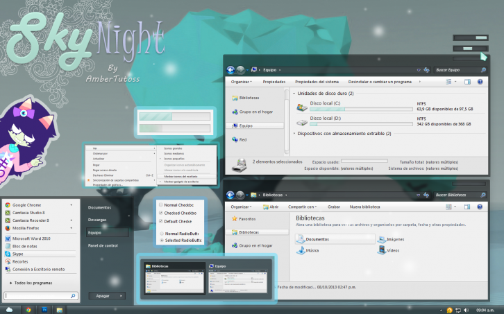 Sky night - Темы для Windows 7