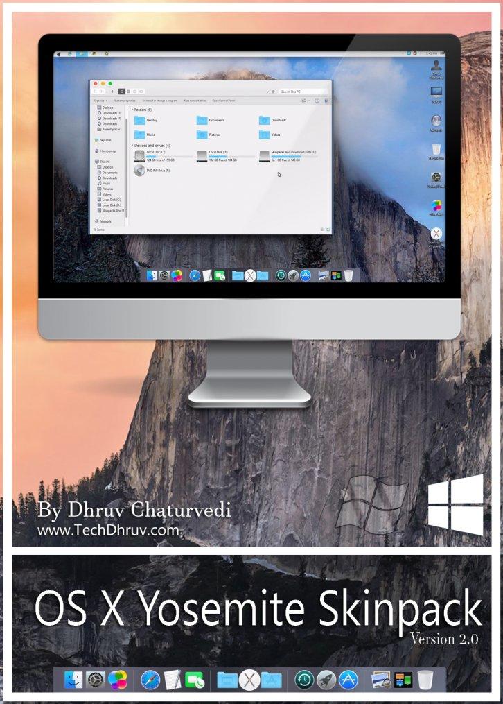 Mac OS X Yosemite Skinpack v2 - Темы для windows 8