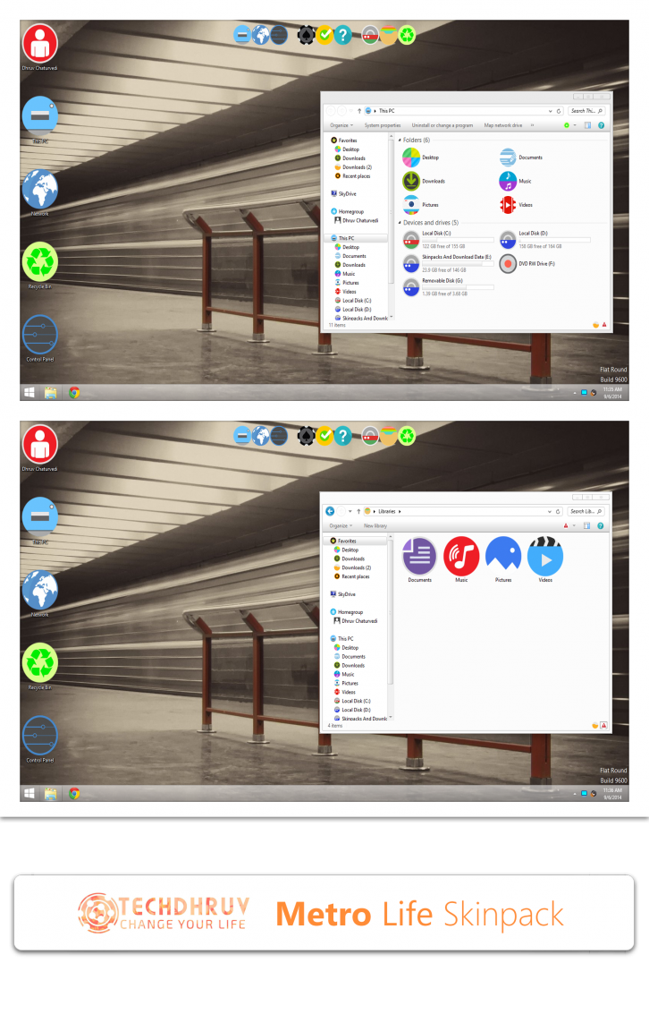 Metro Life Skinpack - Темы для windows 8