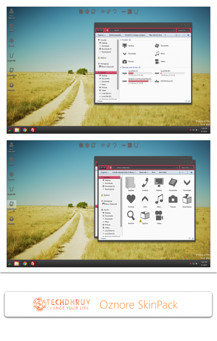 Oznore Skinpack - Темы для windows 8