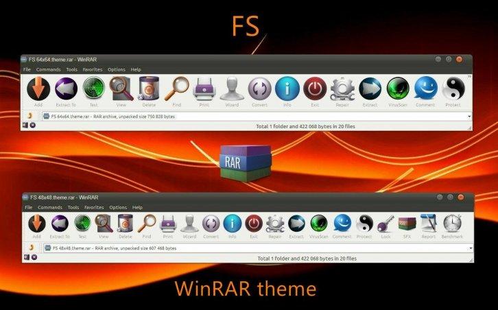 FS WinRAR theme - WinRAR Скины Темы