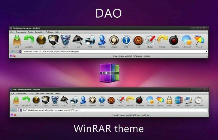 DAO WinRAR theme - WinRAR Скины Темы