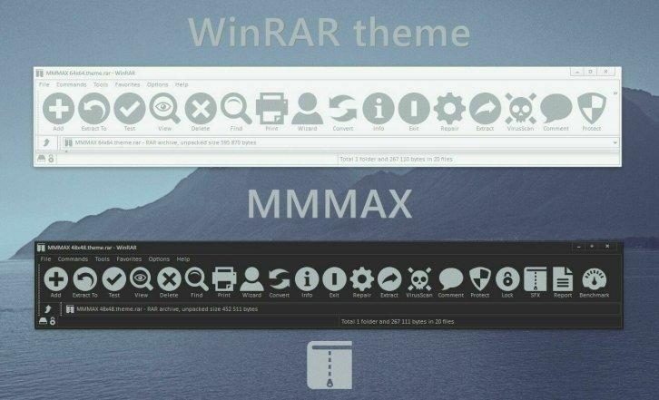 MMMAX WinRAR theme - WinRAR Скины Темы