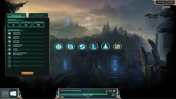 LeagueOfLegendsRaindrop - Rainmeter Скины Темы