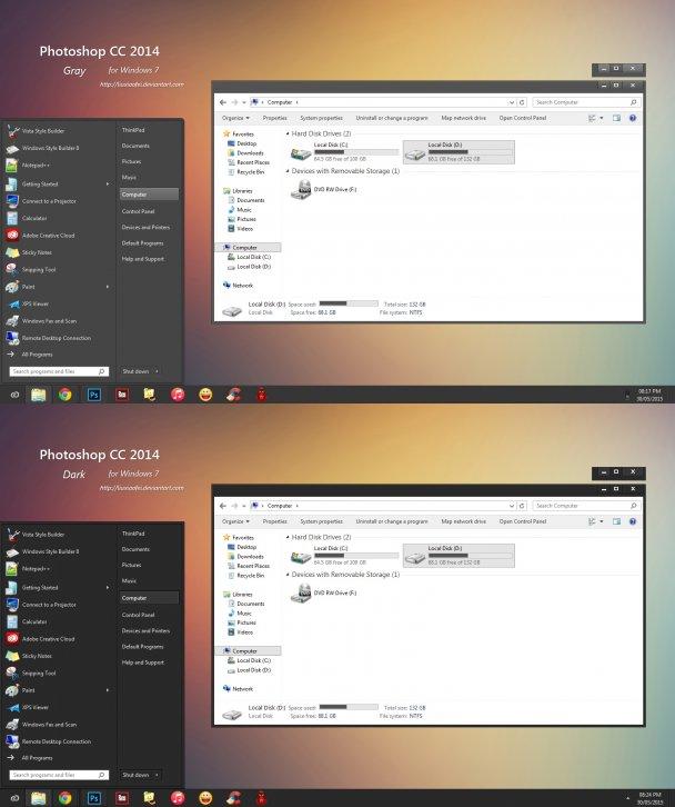 Photoshop CC 2014 VS for Windows 7 - Темы для Windows 7