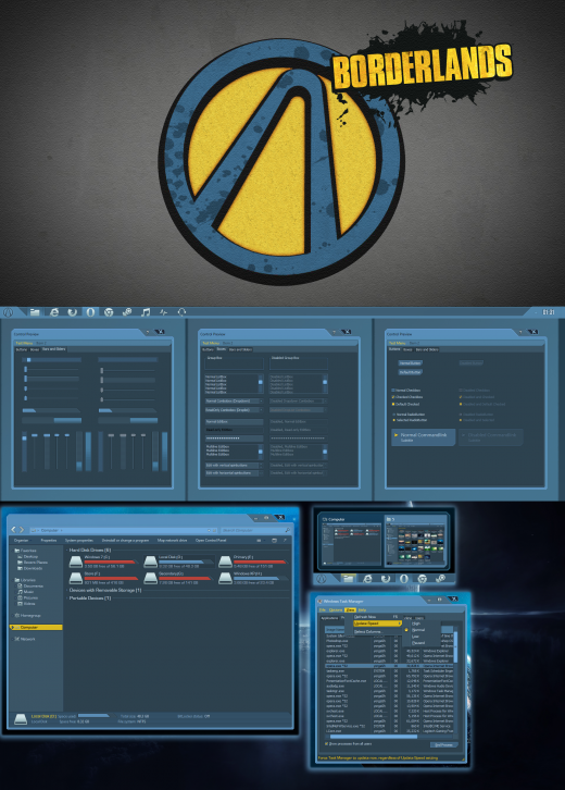 Borderlands theme for Windows 7 - Темы для Windows 7