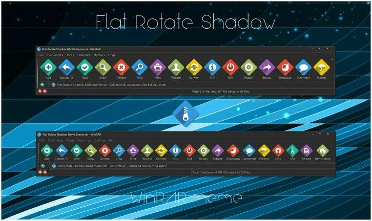 Flat RotateShadow - WinRAR Скины Темы