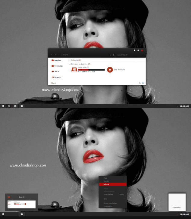 Black Red-X Theme For Windows 8.1 - Темы для windows 8