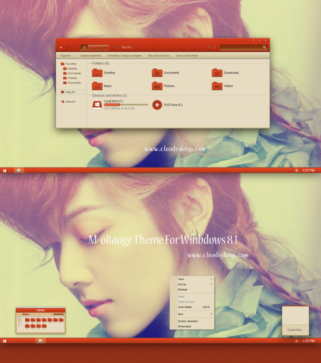 M-orange Theme For Windows 8.1 - Темы для windows 8