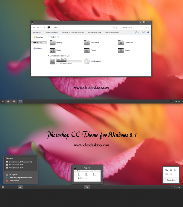 Photoshop CC 2014 Theme Windows 8.1 - Темы для windows 8