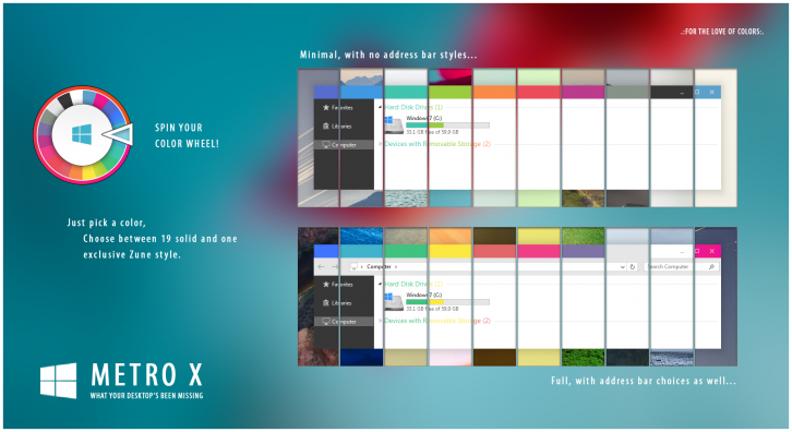 Metro X VS Win 8.1 - Темы для windows 8