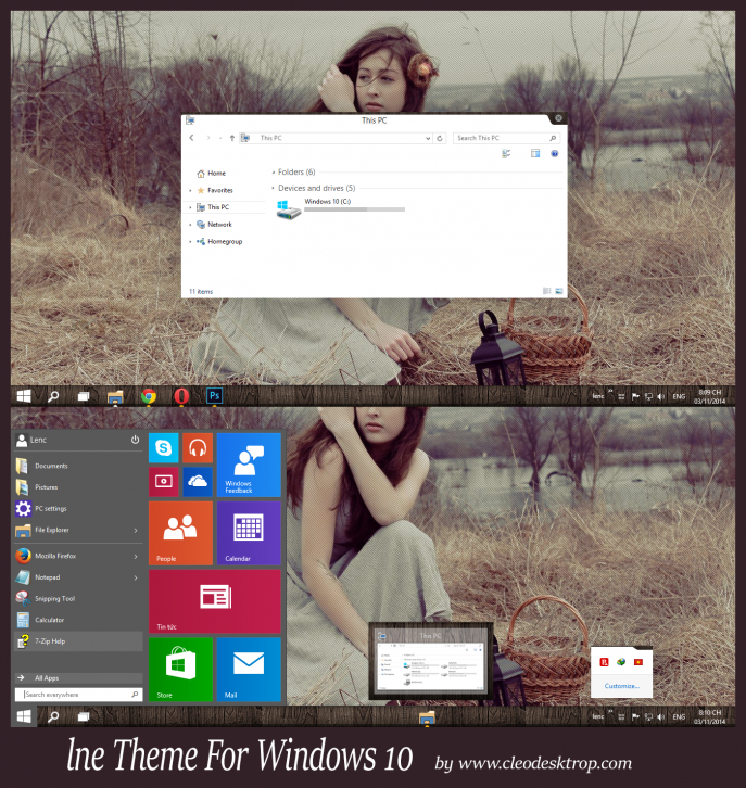 lne Theme Windows 10 Technical Preview - Темы для windows 10