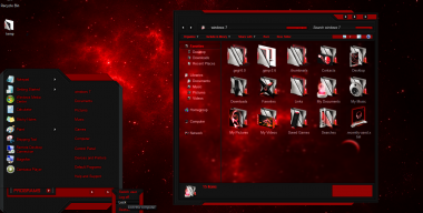 Windows 7 theme Red Line