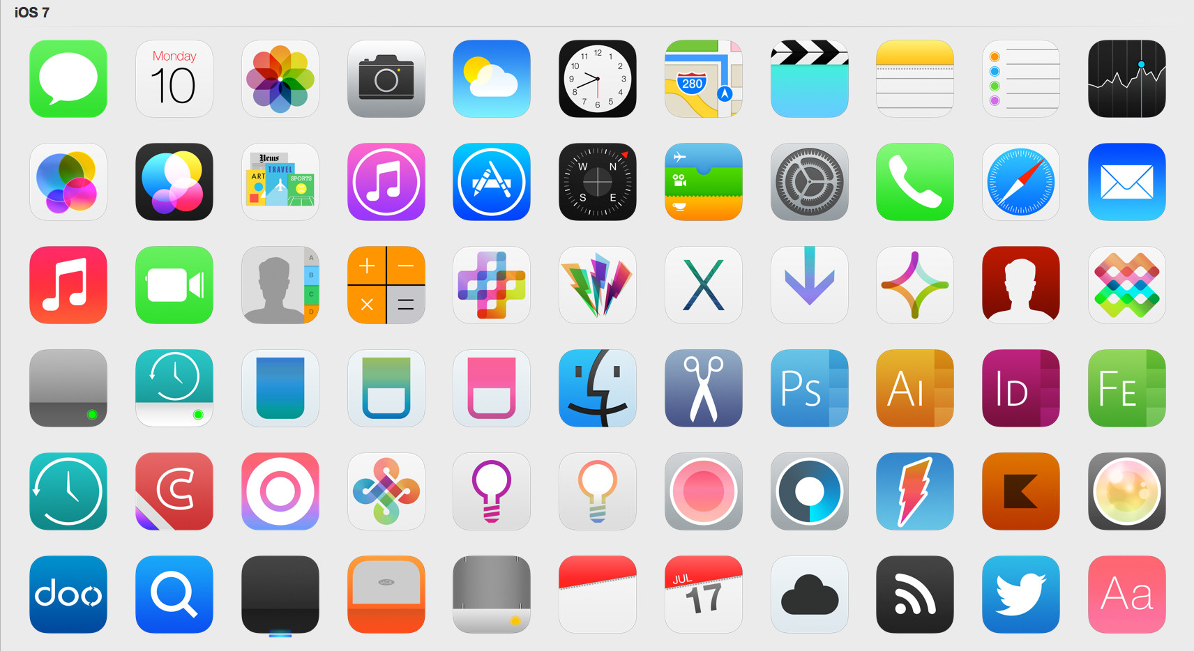 iOS 7 Icons - иконки для windows