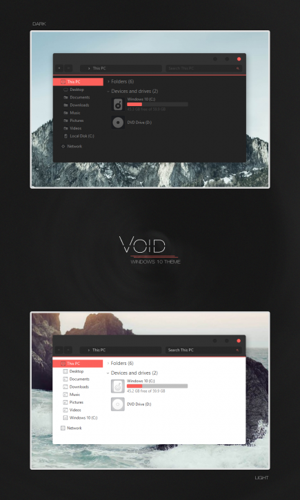 Void - Темы для windows 10