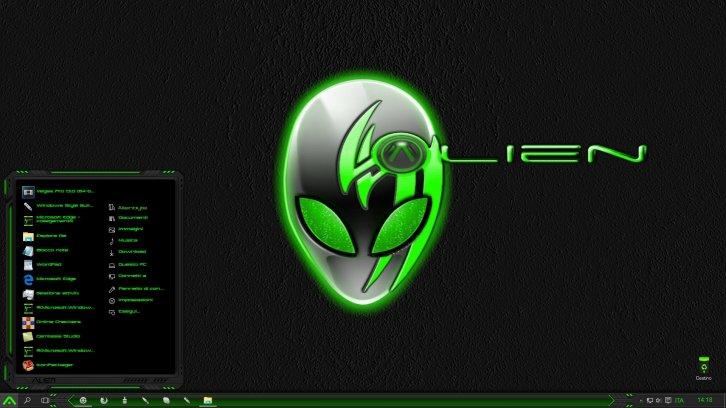 Alien Return Green Theme W10 - Темы для windows 10