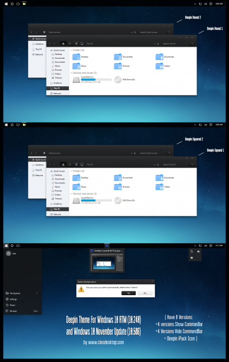 Deepin - Темы для windows 10