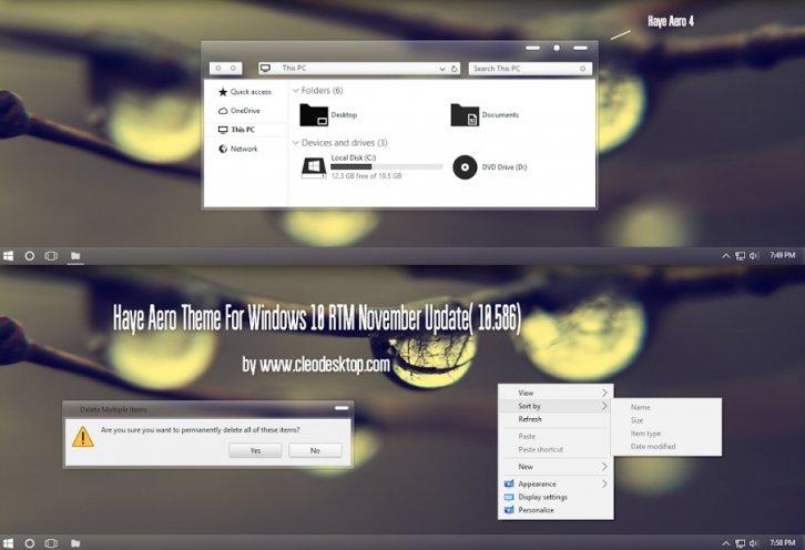 Haye Aero - Темы для windows 10
